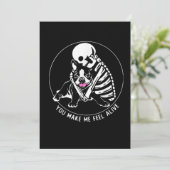 SKELETON HUG BOSTON TERRIER JE MAAKT ME LEVEN AANKONDIGING (Staand voorkant)