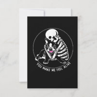 SKELETON HUG BOSTON TERRIER JE MAAKT ME LEVEN