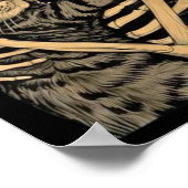  Skeleton Hugging Cat – Cute Gothic Cat Lover Gift Poster (Hoek)