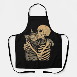 Skeleton Hugging Cat – Cute Gothic Cat Lover Gift Schort