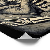 Skeleton Hugging Cat Lover Halloween T-shirt Funny Poster (Hoek)