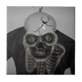 Skeleton Huull Halloween Tegeltje (Voorkant)