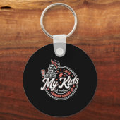 Skeleton I Love My Kids But Sometimes I W Square U Sleutelhanger (Voorkant)