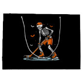 Skeleton Ice Hockey Halloween Boys Funny Halloween Groot Cadeauzakje (Achterkant)
