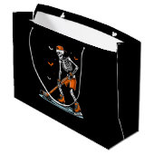 Skeleton Ice Hockey Halloween Boys Funny Halloween Groot Cadeauzakje (Achterkant Gekanteld)