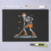 Skeleton Ice Hockey Halloween Boys Funny Halloween Tissuepapier (Craft)
