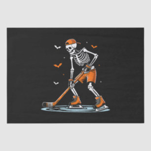 Skeleton Ice Hockey Halloween Boys Funny Halloween Tissuepapier