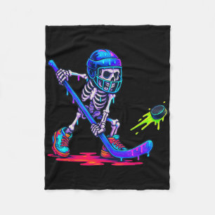 Skeleton IJshockey Drip Ijs Drip Fleece Deken