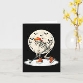Skeleton IJshockey Moon Halloween Mannen Boys Kind Kaart (Gele Bloem)