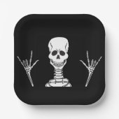 Skeleton ILY borden Papieren Bordje (Voorkant)