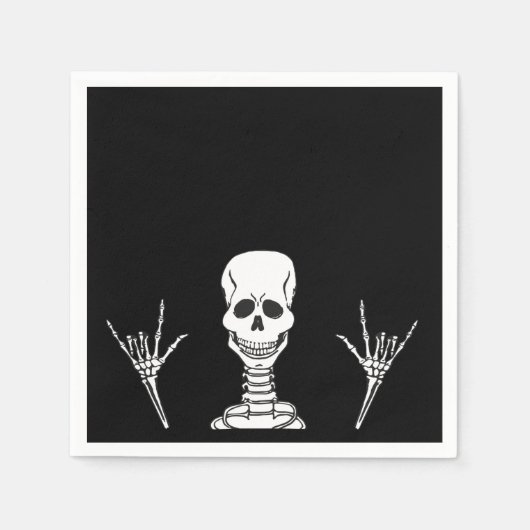 Skeleton ILY Napkins Servet (Voorkant)