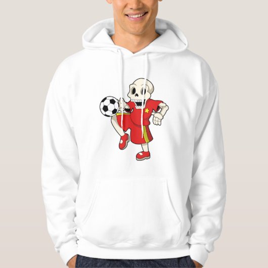 Skeleton in Soccer Sports Hoodie (Voorkant)