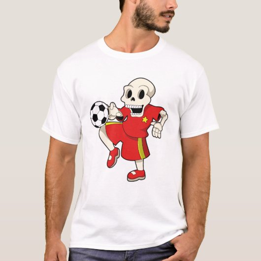 Skeleton in Soccer Sports T-shirt (Voorkant)