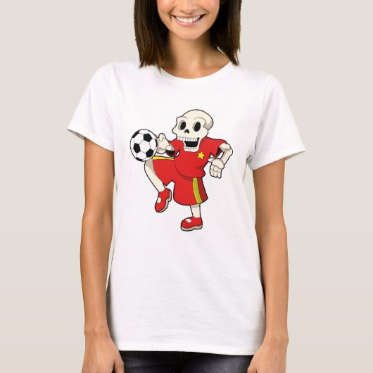 Skeleton in Soccer Sports T-shirt (Voorkant)