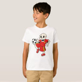 Skeleton in Soccer Sports T-shirt (Voorkant volledig)