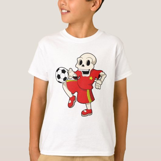 Skeleton in Soccer Sports T-shirt (Voorkant)
