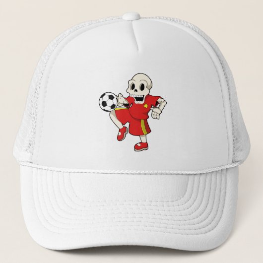 Skeleton in Soccer Sports Trucker Pet (Voorkant)