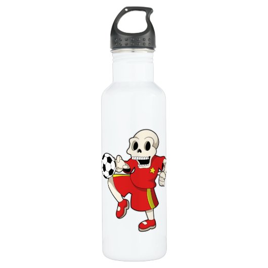 Skeleton in Soccer Sports Waterfles (Voorkant)