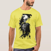 Skeleton Ink Splatter Halloween T-shirt (Voorkant)
