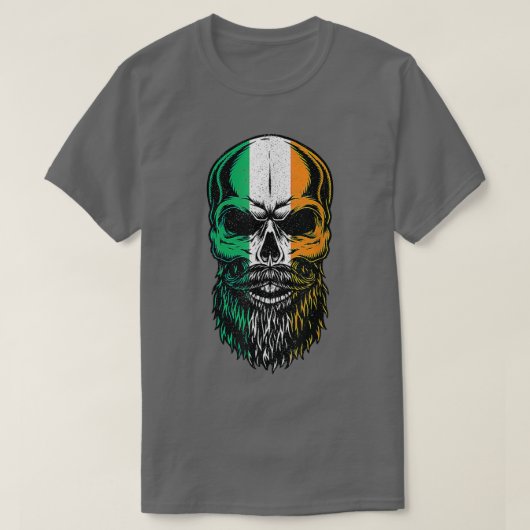  Skeleton Irish Ireland Flag St Patri T-shirt (Design voorkant)