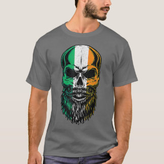  Skeleton Irish Ireland Flag St Patri T-shirt