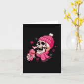 Skeleton It's Cold Outside Like My Heart Valentine Kaart (Gele Bloem)