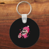 Skeleton It's Cold Outside Like My Heart Valentine Sleutelhanger (Voorkant)