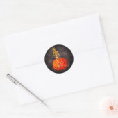 Skeleton Jack O Lantern Halloween Funny Ronde Sticker (Envelop)