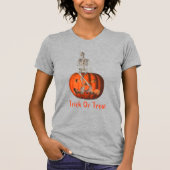 Skeleton Jack O Lantern Halloween T-Shirt (Voorkant)