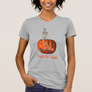 Skeleton Jack O Lantern Halloween T-Shirt