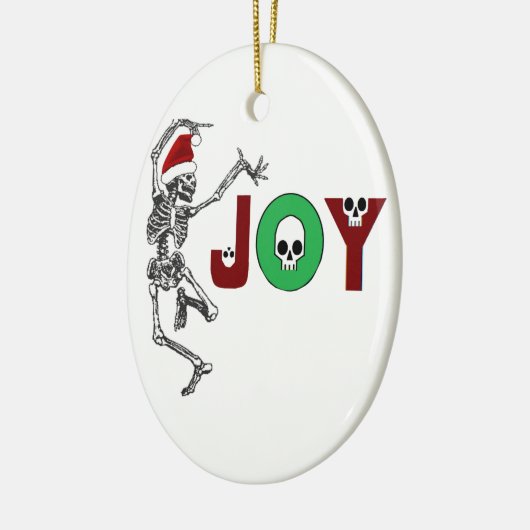 Skeleton Joy Keramisch Ornament (Links)