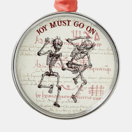 Skeleton Joy moet op Xmas-Ornament Metalen Ornament