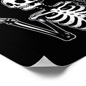 Skeleton Juggling Ghosts Grappig Halloween Kostuum Poster (Hoek)