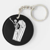 Skeleton Jumping uit Casket op een Sleutelhanger (Achterkant)