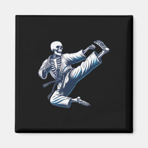 Skeleton Karate Kick Martial Arts Kickboksen MMA F Magneet