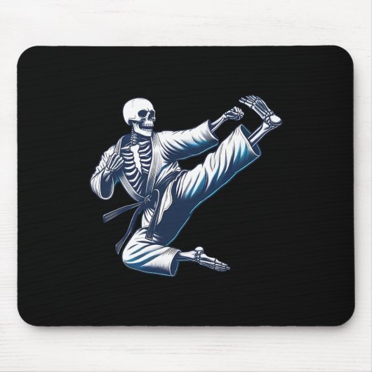 Skeleton Karate Trap Vechtkunst Kickboksen Mma V Muismat (Voorkant)
