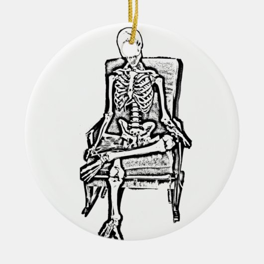 Skeleton Keramisch Ornament (Voorkant)