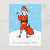 Skeleton Kerstgroet Briefkaart (Voorkant)