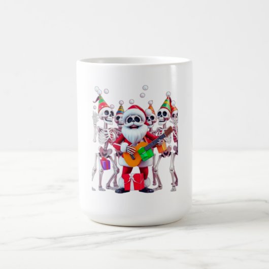 **Skeleton Kerstman Feest – Grappige 3D Kerst Skel Koffiemok (Center)