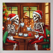 Skeleton Kerstman Poster (Voorkant)