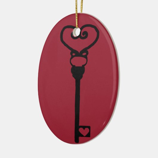 Skeleton Key Bauble Keramisch Ornament (Links)
