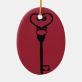 Skeleton Key Bauble Keramisch Ornament (Voorkant)