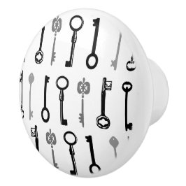 Skeleton Key Ceramic Knob Keramische Knop