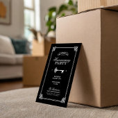 Skeleton Key Housewarming Party Zwart-wit Kaart