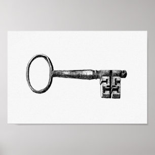  Skeleton Key Illustratie Poster