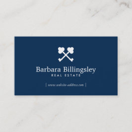 Skeleton Key Logo Vastgoed, Makelaar Navy Blue Visitekaartje