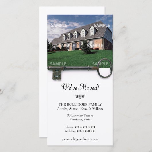 Skeleton Key Moving Announding-fotokaart Aankondiging (Voorkant / Achterkant)