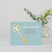 Skeleton Key Moving Announements Folie Uitnodiging Briefkaart (Staand Voorkant)