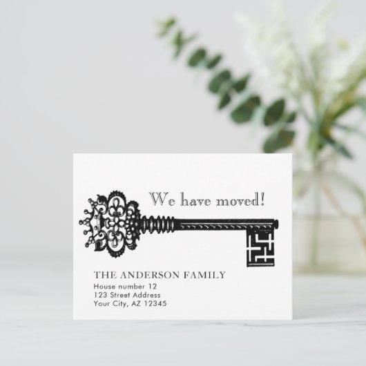 Skeleton Key Moving Announge Briefkaart (Staand voorkant)