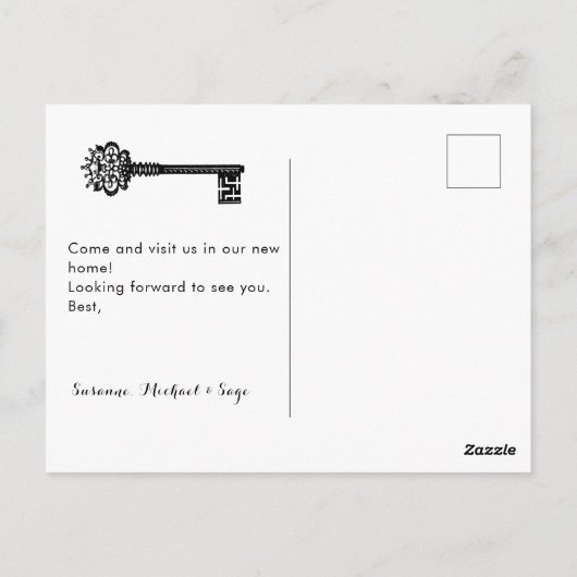 Skeleton Key Moving Announge Briefkaart (Achterkant)